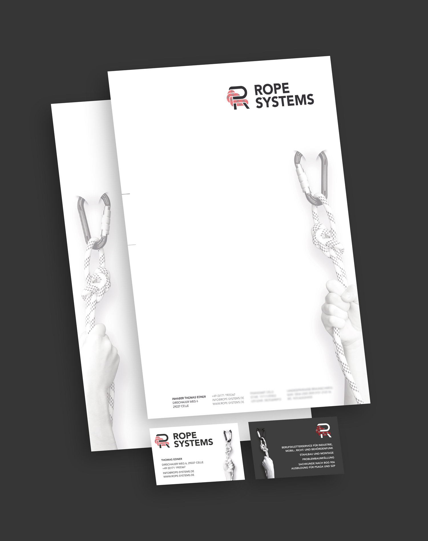 Geschäftsausstattung für Rope Systems