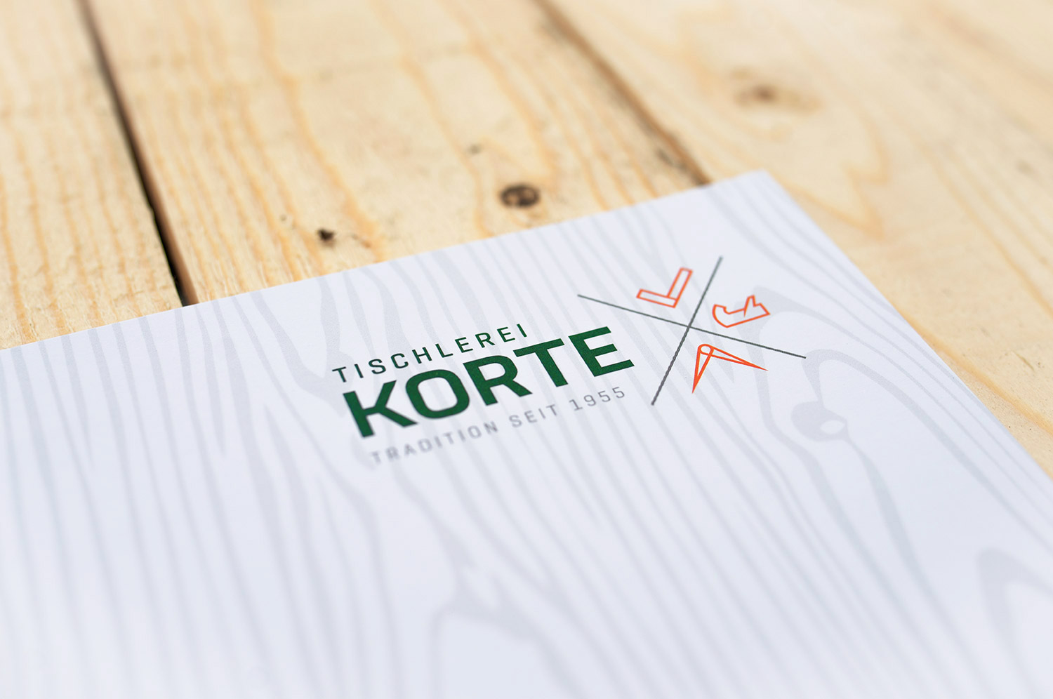 Briefpapier für die Tischlerei Korte