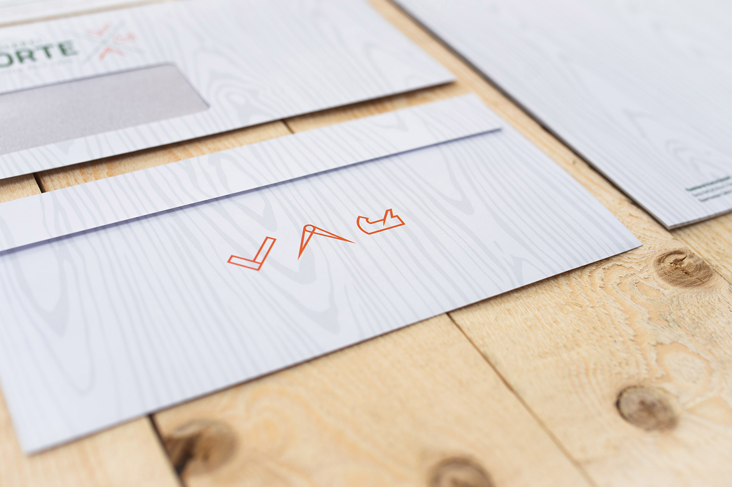 Briefumschläge für die Tischlerei Korte