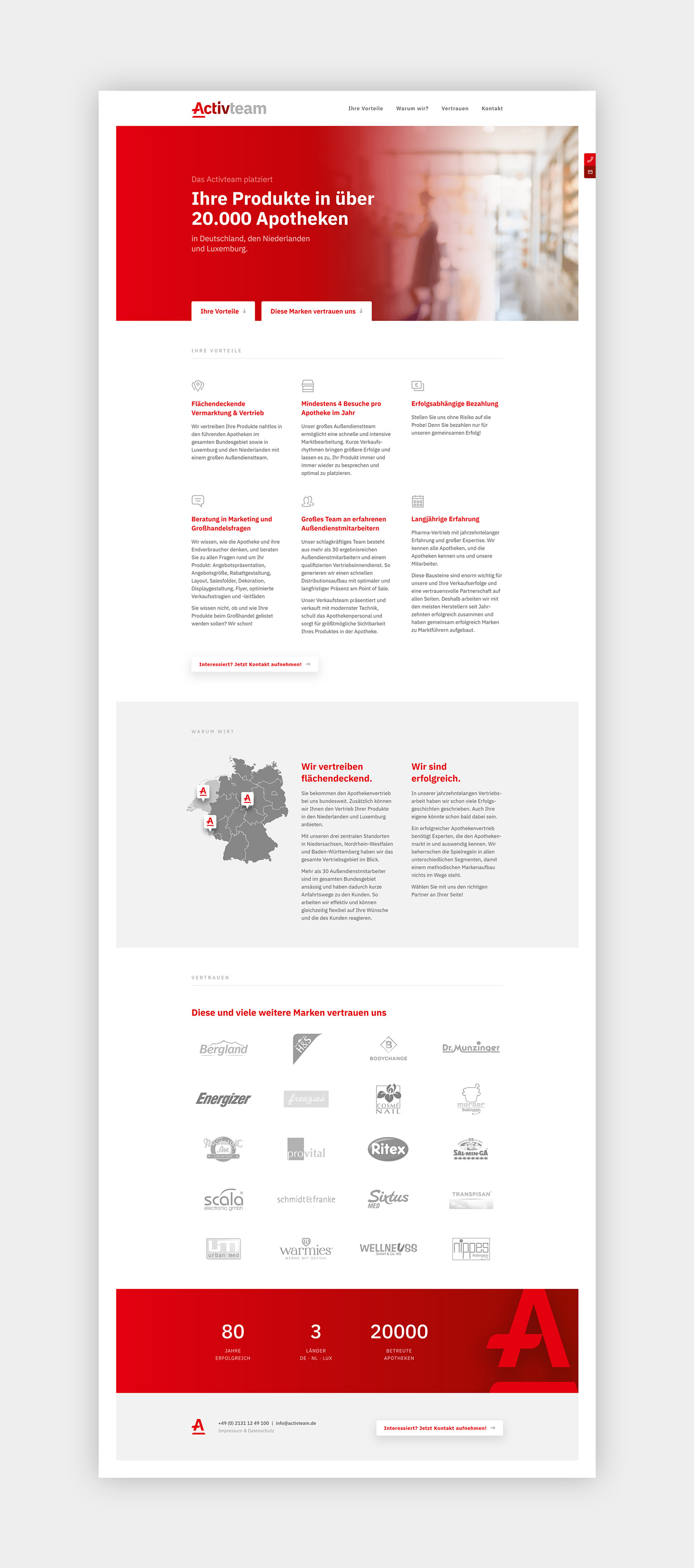 Responsive Website für das Activteam