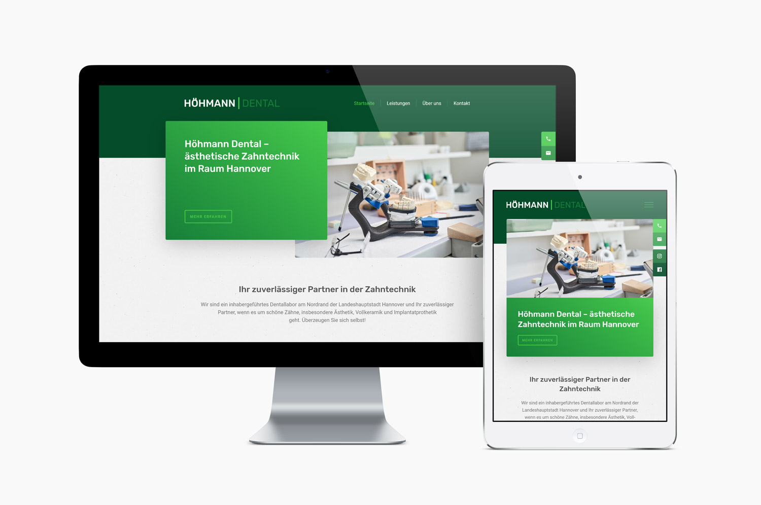 Responsive Website für Höhmann Dental