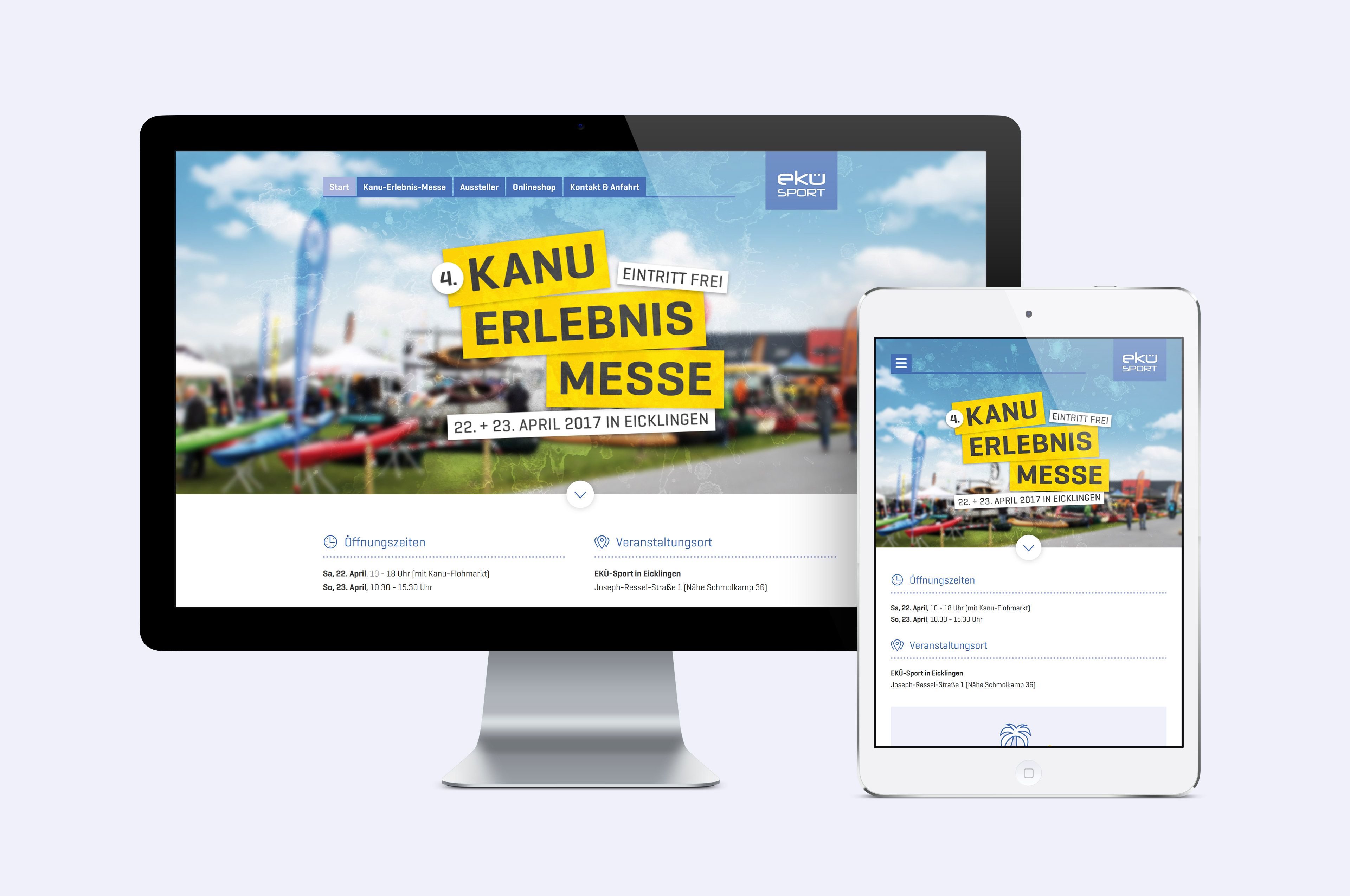 Responsive Webdesign für die Kanu-Erlebnis-Messe