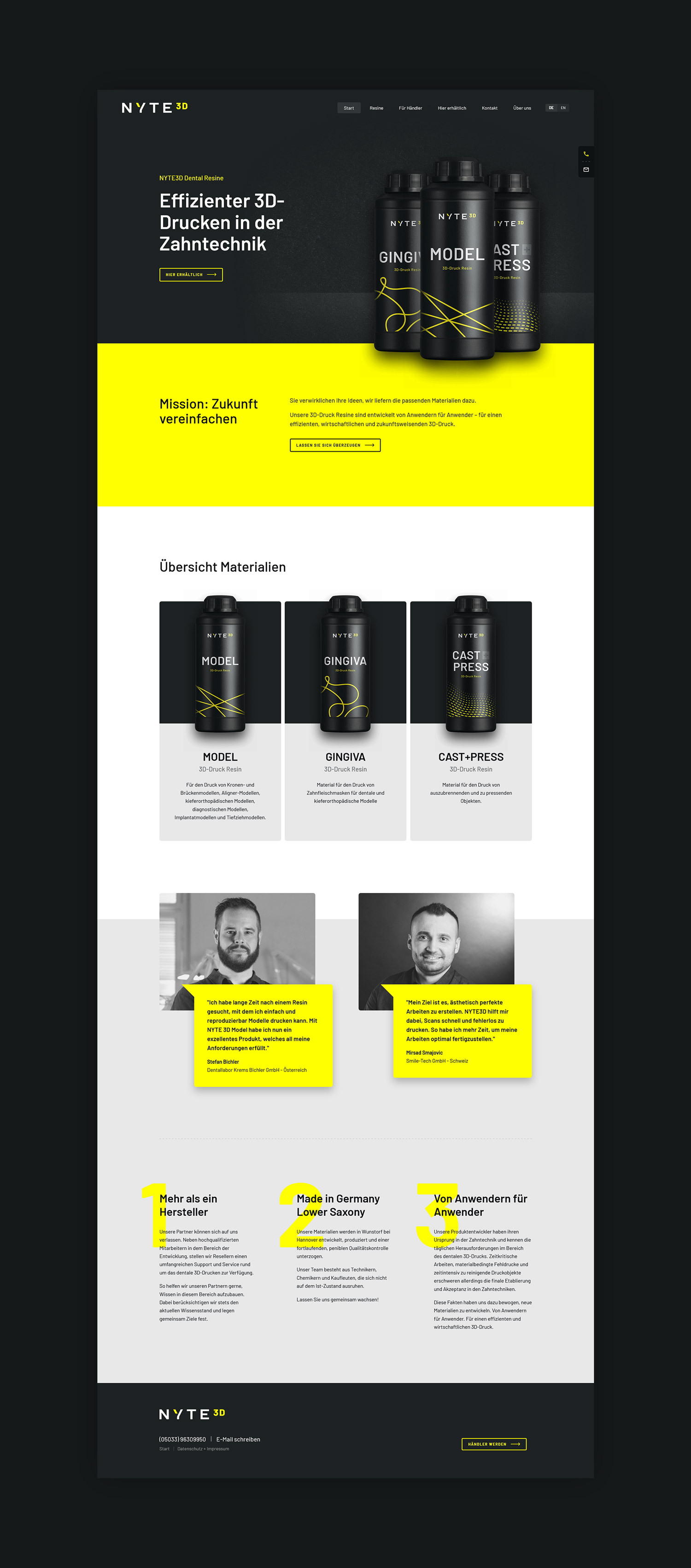 Responsive-Website für NYTE3D