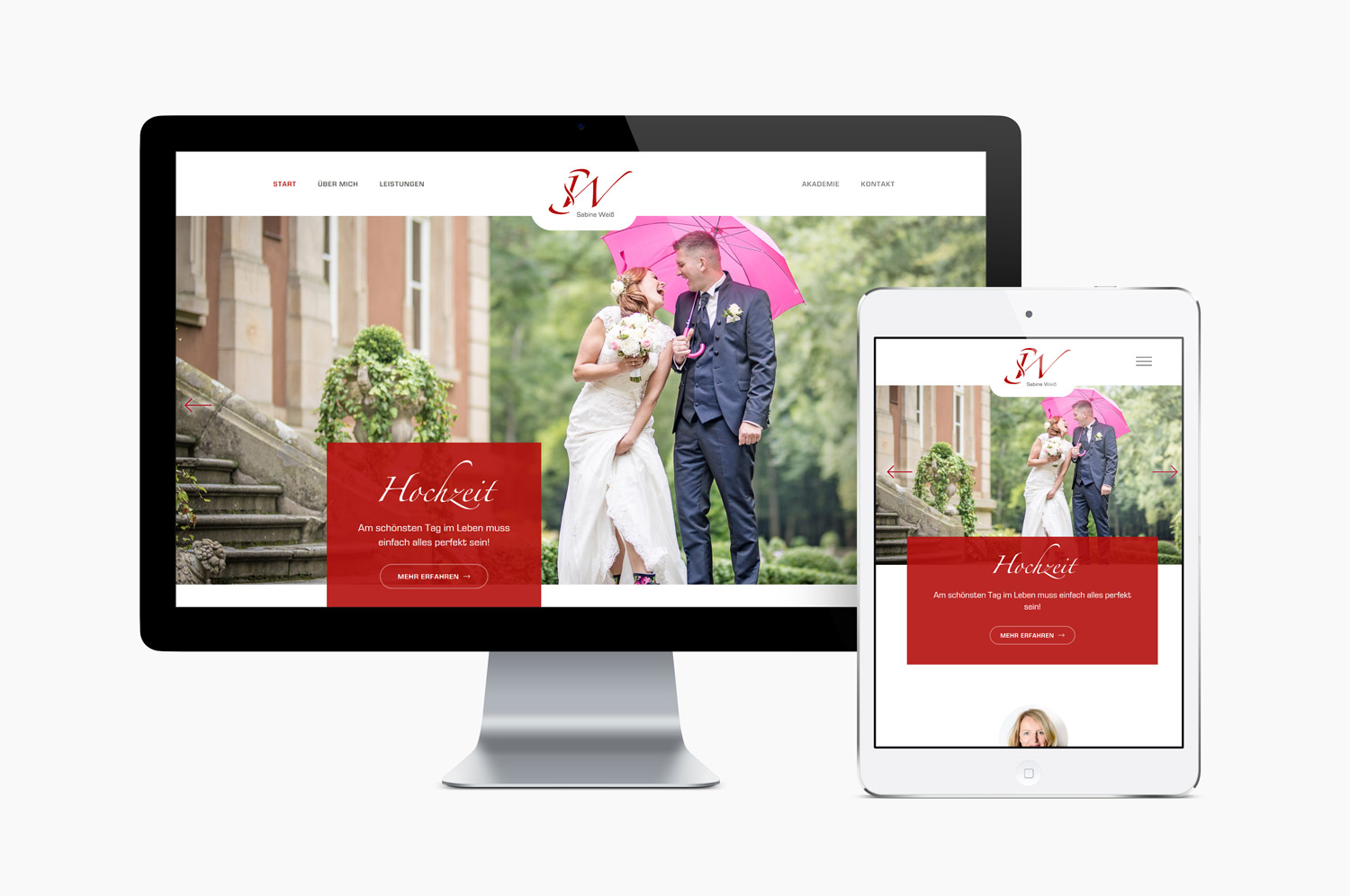 Responsives Webdesign für Sabine Weiss Kosmetik & Visagistik